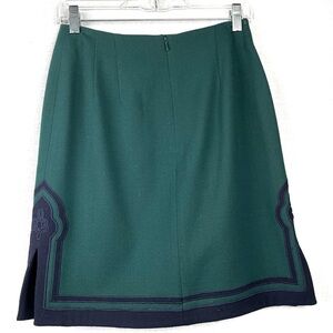 Vintage Linda Allard Ellen Tracy Wool Green Skirt